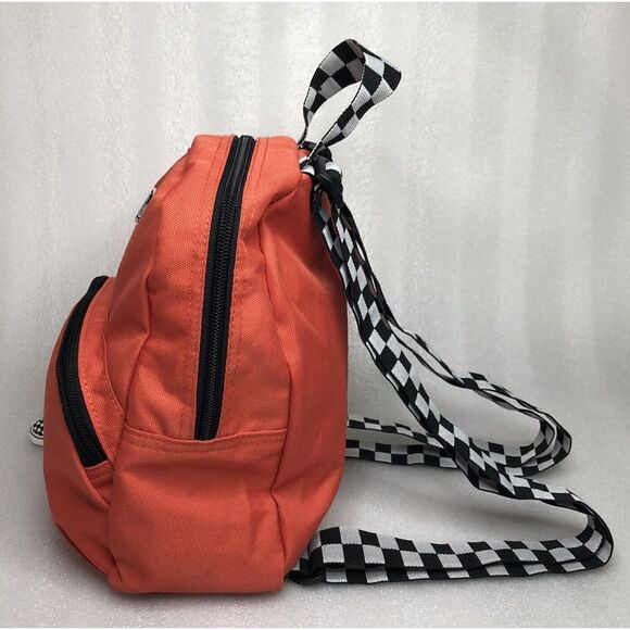 Vans Got This Mini Backpack Orange Black/White Checkered Strap & Keychain UNISEX - Picture 4 of 16